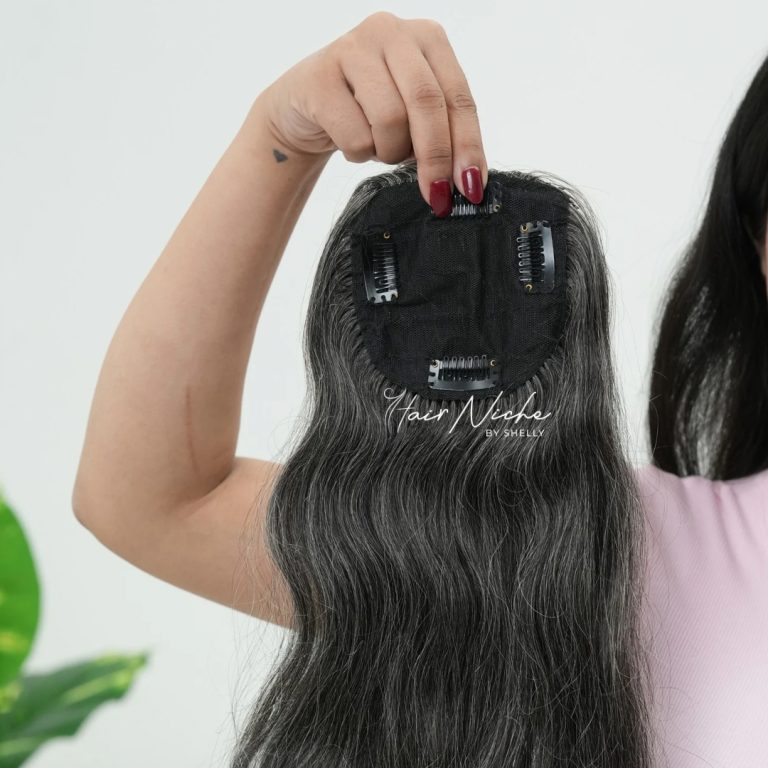 Grey Blend Backcomb Hair Topper